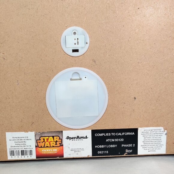 Star Wars Death Star II Canvas 22 x 22 in Return of the Jedi Light Up Disney - Picture 5 of 16